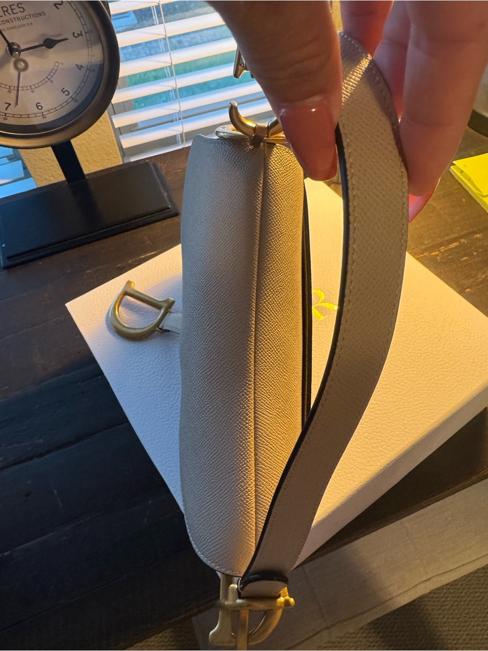 Dior Saddle Bag in Powder Beige with Gold Hardware - Picture 6 of 16
